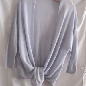 Eileen Fisher  cardigan sweater - open tie front    -  Powder blu    SM